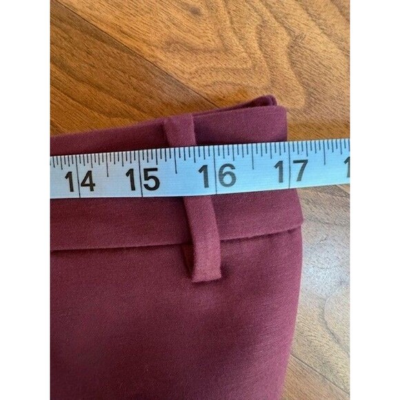 Ann Taylor LOFT Womens The Perfect Straight Pants Burgundy Wine Sz 12 Chino NWT - Picture 8 of 13